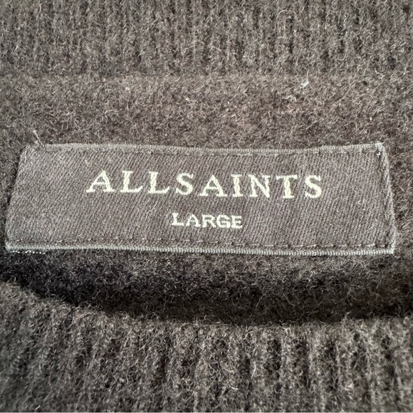 AllSaints Women’s Black Crewneck Knit Sweater - Picture 3 of 4